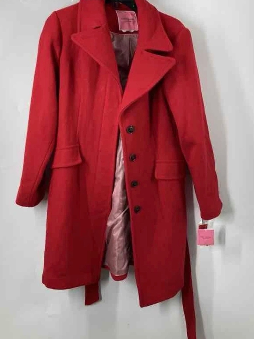 Kate Spade New York Womens Red Wool Blend Long Sleeve Trench Coat
Size Medium